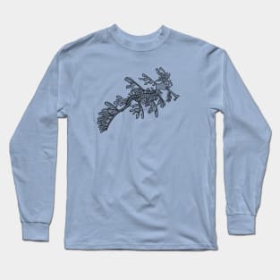 Leafy Seadragon - hand drawn marine animal design Long Sleeve T-Shirt